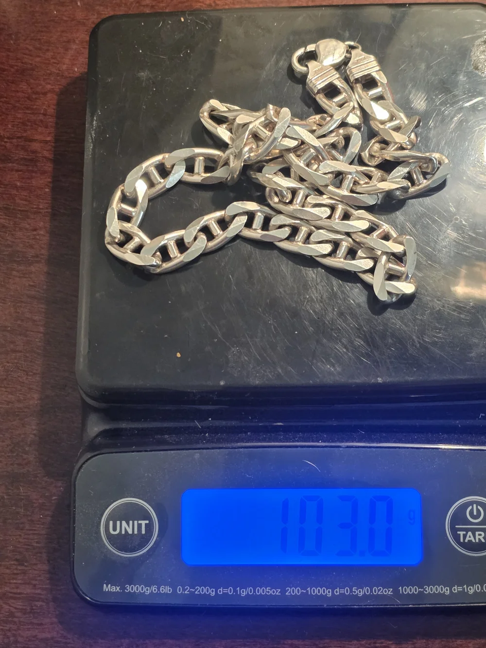 22 Inch 925 Italy Sterling Silver  103 Grams  Stunning